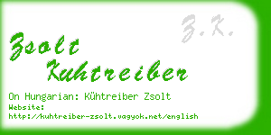 zsolt kuhtreiber business card