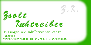 zsolt kuhtreiber business card